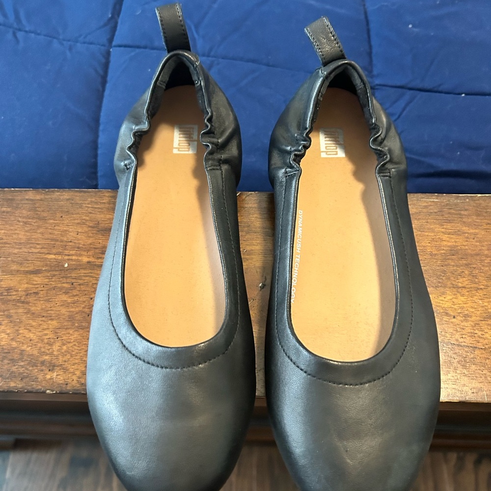 Fitflop Black Leather Loafers